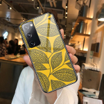 Art Flowers Banana Leaf karastatud klaasist korpusega telefoni&uuml;mbris SamSung Galaxy S8 S9 S10E S20 S21 S5 S30 Plus S20 fe 5G Lite Ult jaoks Galaxy S30