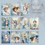 30 tk/pakk Aia ja t&uuml;drukute seeria dekoratiivmaterjalide paber, mis sobib suurep&auml;raselt kollaažide v&auml;ljal&otilde;igete raamatute tegemiseks isetegemise tarvikute salvestamiseks