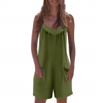 Naiste mood, vaba V-kaelusega varrukateta &uuml;hev&auml;rviline taskutega kombinesoon L