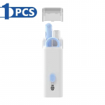 Klaviatuuri puhastuskomplekt 7-&uuml;hes s&uuml;learvutite puhastusvahend koos klahvikorgi t&otilde;mbajaga, multifunktsionaalne klaviatuuriharja puhastuskomplekt Airpods-telefonile 1pcs sinine