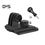 Tegevuskaamera kiivrikinnitus P&otilde;rutuskindel disain Lihtne pingutamine Kiiresti paigaldatav Spordikaamera kiivri kronsteini hoidik GOPRO 12/11 jaoks must