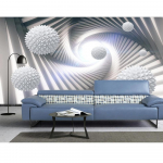 Moodne 3D seinamaaling Abstraktne Stereoskoopiline Ruumi Tapeet Ring Pall Seinapilt Elutoa Televiisor Taust Dekoor Seinapaber Fresko 200 cm(W) x 140 cm(H)