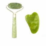 Jade Stone n&auml;omassaažirull n&auml;ole Silmadele N&auml;ole Kaelale Naturaalne Massager Guasha Scraper Thin Face Lift Beauty Salendav Roller