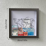 1 PC Suveniirid Fotoraamid Kaardikarp Seiklusarhiivi karbid Seiklusfaili kast Rahakast postkaartide jaoks Piletikorraldaja Reisimine 20x20cm