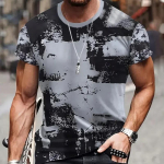 3D kamuflaažiga T-s&auml;rk Meeste riided &Otilde;ues Mood vabaaja O kaelus L&uuml;hikeste varrukatega Suvine T&auml;nava Suur Meeste Sport S&otilde;jav&auml;e T-s&auml;rgid 3XL