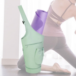 Joogamati kott suure avaga veepudelihoidja kandja treeninguks must