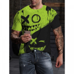 Meeste T-s&auml;rgid Suvine jahe naeratav n&auml;gu 3D-tr&uuml;kk Vabaaja l&uuml;hikeste varrukatega Harajuku &uuml;laosad T-s&auml;rgid T&auml;navamood &Uuml;lem&otilde;&otilde;dulised Meeste riided &uuml;laosa S