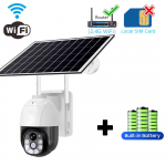PIR Nutikas Jalak&auml;ijate Tuvastusega P&auml;ikesetoitega Kaamera 4G J&auml;relevalve &Ouml;ine N&auml;gemine T&auml;isv&auml;rviline HD WIFI Madal Energiatarve 【wifi】no card valge/must