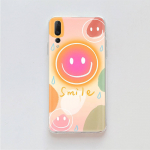 Happy Smile TPU &uuml;mbris iPhone XR 7 8 14 15 11 12 13 X XS Pro Max Xiaomi Redmi 13C Note 9 Samsung A22 S23 S24 Ultra Plus VIVO jaoks Samsung M33 5G aero