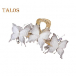 Naiste juuksek&uuml;&uuml;sv&otilde;rk l&otilde;ng liblikad Dekoor L&auml;ikiv kivid juukseklambrid libisemisvastased hambad tagasi pea hai juukseklamber valge