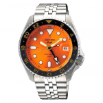Seiko 5 Sports SSK005 Automaatne GMT 100m 24 juveeli Oranž sihver Meeste k&auml;ekell SSK005K1 / SBSC005 oranž