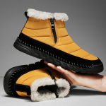 Meeste talvesaapad Karusnahaga vooderdatud soojad poolsaapad T&otilde;mblukuga Veekindlad V&auml;lisaapad Kerged Mugavad K&auml;imiseks L&uuml;hikesed saapad Meeste kingad 44 kollane