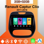 Android Carplay autoraadio Renault Captur Clio 2011-2018 jaoks multimeediam&auml;ngija peaseade stereo GPS-navigatsioon BT WIFI 2+32GB 2+32GB
