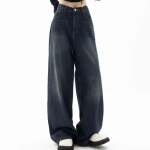 S&uuml;gisesed Naiste &Uuml;legabariidilised Laiad teksap&uuml;ksid L&otilde;dvad K&otilde;rge V&ouml;&ouml;koht Teksap&uuml;ksid Streetwear Vintage Y2k Vabaaja P&uuml;ksid M must