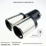 Roostevabast terasest summuti v&auml;ljalaskekate auto saba k&otilde;ri modifikatsiooni jaoks &ndash; &uuml;he/kahekordse v&auml;ljalasketoru kaunistus