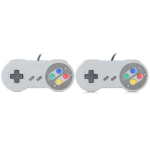 2 Manettes g&eacute;n&eacute;rique Super Nintendo SNES SFC