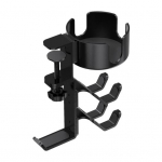 Kolm-&uuml;hes k&otilde;rvaklappide riidepuu m&auml;ngukontrolleri alus topsihoidjaga, tugev kandev&otilde;ime valge