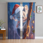 J&otilde;ulu- ja talvekoaalade kardinad elutuppa magamistoa kodukaunistamiseks akna Voile t&uuml;llkardinad W135 x H114cm