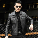 Kevadine uus nahktagi Meeste &otilde;huke retro mootorratta jope Nahkjakk Meeste vabaaja kena noorte jope M must