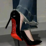Fashion Plus Size k&otilde;rge kontsaga naiste kingad, mustad punased seksikad 9 cm banketipeo naiste kingad Litritega pulmakingad Suurus43 35