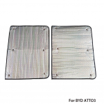 2 tk Auto katuseluugi p&auml;ikesesirm Byd Atto 3 Yuan Plus MG ZS EV jaoks Soojusisolatsioonikate Esiklaasi p&auml;ikesekaitse Alumiiniumfoolium