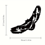 Wildlife Metal Eagle Sign Stiilne seinaripp kodukaunistuseks sise- ja v&auml;lisseinakunst Ideaalne jahi- ja looduskingitus helehall v&auml;rv
