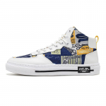 Mood Mood Graffiti tr&uuml;kitud rulajalatsid Meeste k&otilde;rge &uuml;laosaga Meeste Sporditossud Platvorm Naiste Trennid Rulakingad Jooksmine vabaaja 35 valge