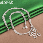 925 Sterling Silver Snake Chain Star kaelakee Mood Pulmaehted 45CM