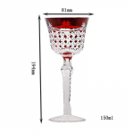Antiikesemed, mitmev&auml;rvilised ja k&auml;sitsi l&otilde;igatud klaasist kristallist hock klaasist veiniklaasid l&otilde;igatud varre ja p&otilde;hjaga Home Bar Decor 140ml-330ml
