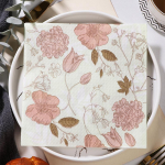 20Pcs/pack Flower Printed Dinner Paper Disposable Tableware Napkin Tissues Wedding Birthday Party Decoration 20pcs