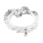 Lemmiklooma kaelarihm, imearmas dress-up kassi koerale hingav moodne kaelarihm lemmiklooma pitsikellaga lemmiklooma s&uuml;nnip&auml;evaks valge