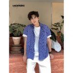 2024 Kirjaga Pikkade Varrukatega S&auml;rk Jaapani Hongkongi Stiilis Ins Vaba S&auml;rk Meeste Suvine Trend Mitmek&uuml;lgne Vabaaja Jakk M sinine