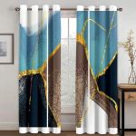 Realistlik marmorivastane tekstuur 3D digitaalne tr&uuml;kitud kardin elutuba magamistuba pol&uuml;esterkiust kardin 2 paneeli ruloode akende jaoks 140W160H(CM)55x63in&Grommet Top