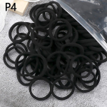 50 tk/komplekt Naiste T&uuml;drukute P&otilde;hilised Juuksekummid 4 cm Lihtsad &Uuml;hev&auml;rvilised Elastsed Peapaelad Juuksepaelad Kinnitused Juukseaksessuaarid Hobusesaba Hoidja P1