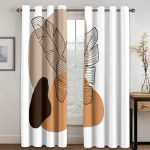 Abstraktne geomeetriline kunst Moodne boheemlaslik esteetika Elegantsed kardinad Akknakardinad elutuppa, magamistuppa, k&ouml;&ouml;ki 2 tk Dekoratsioon 100W160H(CM)40x63in&Hook