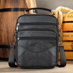 Klassikaline vintage meeste &auml;ri &otilde;lakott ehtsast nahast portfell Meeste Crossbody kott Kvaliteetne disainiga &uuml;lemise k&auml;epidemega k&auml;ekott meestele reisikott must