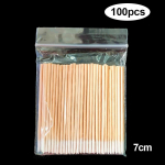 Hulgim&uuml;&uuml;k 100/300/500 tk Puidust Kulmu Silmalainer Puuvillane Tampoon Huulel&auml;ige Teravad Tampoonid Puhastuspulgad Ripsmepikenduste Aplikaatorid