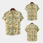 Hawaii s&auml;rk meestele, meeste vintage n&ouml;&ouml;pidega keeglis&auml;rgid l&uuml;hikeste varrukatega suvine rannas&auml;rk XXL
