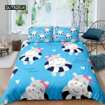 J&otilde;ehobu Tekikott Komplekt King Suurus Multikas J&otilde;ehobu Hoidmas Roosat Lille Tekikoti Kate Komplekt Lastele Metsloom Pol&uuml;ester Tekikate EU single(135x200cm) blue