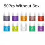 50 tk V&auml;ikeauto kaitsme 2A 3A 5A 7,5A 10A 15A 20A 25A 30A 35A Amp koos karbiklambriga Automaatsete teradega kaitsmete komplekt S&otilde;iduki paadi veoauto