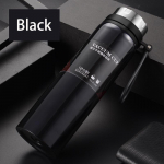 Roostevabast terasest termot&otilde;hus isolatsioon v&auml;litingimustes kaasaskantav vaakumtass Reisimatkad Kontorikool Lekkekindel termopudel 800ml must