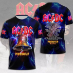 Suvised meester&otilde;ivad Rock Band T-s&auml;rk AC/DC 3D prindiga Lastele l&uuml;hikeste varrukatega T-s&auml;rgid Hip-hop Mood &Uuml;markaelusega vabaaja s&auml;rgid Topid 2XL
