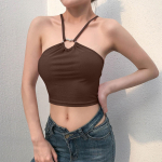 Naiste Seksikas Liibuv &Otilde;lapaelata Ristuv &Uuml;lil&uuml;hike Armastuse Ring Varrukateta Vest Top M roosa