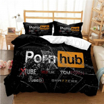 P-Porn H-hub Moodne Muster Kogu Hooaja Tekikott Voodipesukomplekt Pehme Tekikott ja Padjap&uuml;&uuml;r Teismelisele &Uuml;hekohaline/Kahekohaline/Queen/King 135X200cm-2pcs