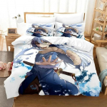 See kord, kui ma sain uuestis&uuml;ndinud limaks, Voodipesukomplekt &Uuml;heinimese Twin T&auml;is Queen King Suuruses Voodikomplekt T&auml;iskasvanud Lapsed 3D Prindiga Anime Multikas 135X200cm-2pcs