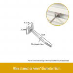 Dekoratiivne alumiiniumsulamist piluplaadi konks 5cm