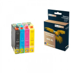 QUALITONER - 4 Cartouches compatible pour EPSON 405 XL 405XL Noir + Cyan + Magenta + Jaune (Valise) pour Epson Workforce Pro WorkFor
