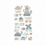Stickers - Artemio - Jolies Comptines - Tortues - Multicolore - 22 autocollants puffies
