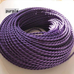 0,75mm*2 soonega elektriline vaskjuhe vintage keerutatud kangasjuhe kootud 2 soonega tekstiiljuhe ripplambi juhe Edisoni valgustus 50m lilla