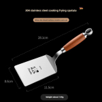 Roostevabast terasest kandilise peaga praad k&uuml;psetuslabidas puidust k&auml;epidemega pitsa k&uuml;hveldus pannkook veiseliha treija kaabits BBQ riistad k&ouml;&ouml;gi jaoks